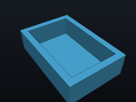 3D-print a 30 x 20 x 8 mm FDM tray with a pocket leaving a 0.4 mm floor. — the part that passed, rendered by the kernel