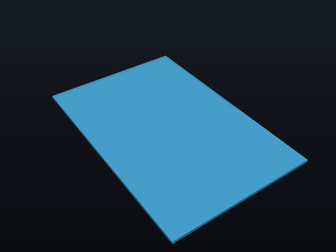 Injection-mould a 60 x 40 x 0.8 mm plate, vertical walls, no draft. — first build, rendered by the kernel