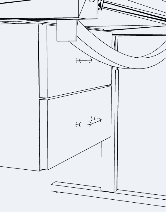 Viewer artefact: band curves in hidden-line mode