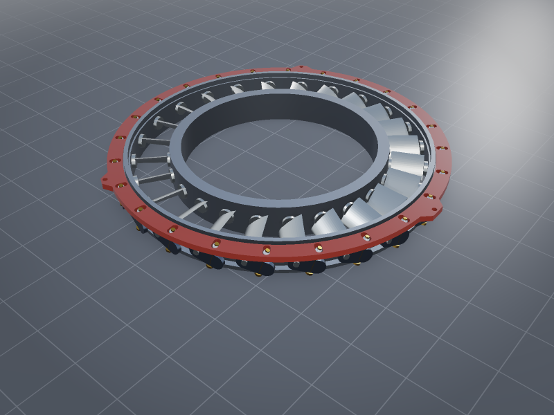 Mid-stage: taller annulus open