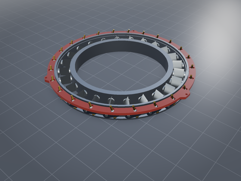 Rear-stage annulus, real chord closed