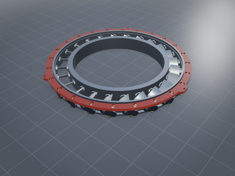 Rear-stage annulus, real chord open